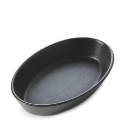 REVOL Plat sabot ovale noir porcelaine culinaire 22 cm French Classics Hot