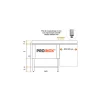 Plonge 1 bac avec espace lave-vaisselle inox 120 cm x 85 cm Avec dosseret à gauche Avec étagère - PROINOX Outlet