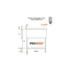 PROINOX Plonge 1 bac avec espace lave-vaisselle inox 140 cm x 85 cm Avec dosseret à droite Avec étagère Online