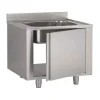 Plonge inox 60 cm x 85 cm Avec dosseret Sans étagère - PROINOX Best