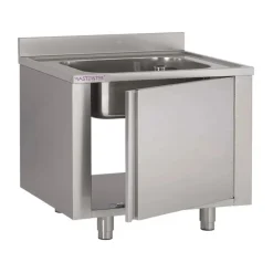 Plonge inox 60 cm x 85 cm Avec dosseret Sans étagère - PROINOX Best