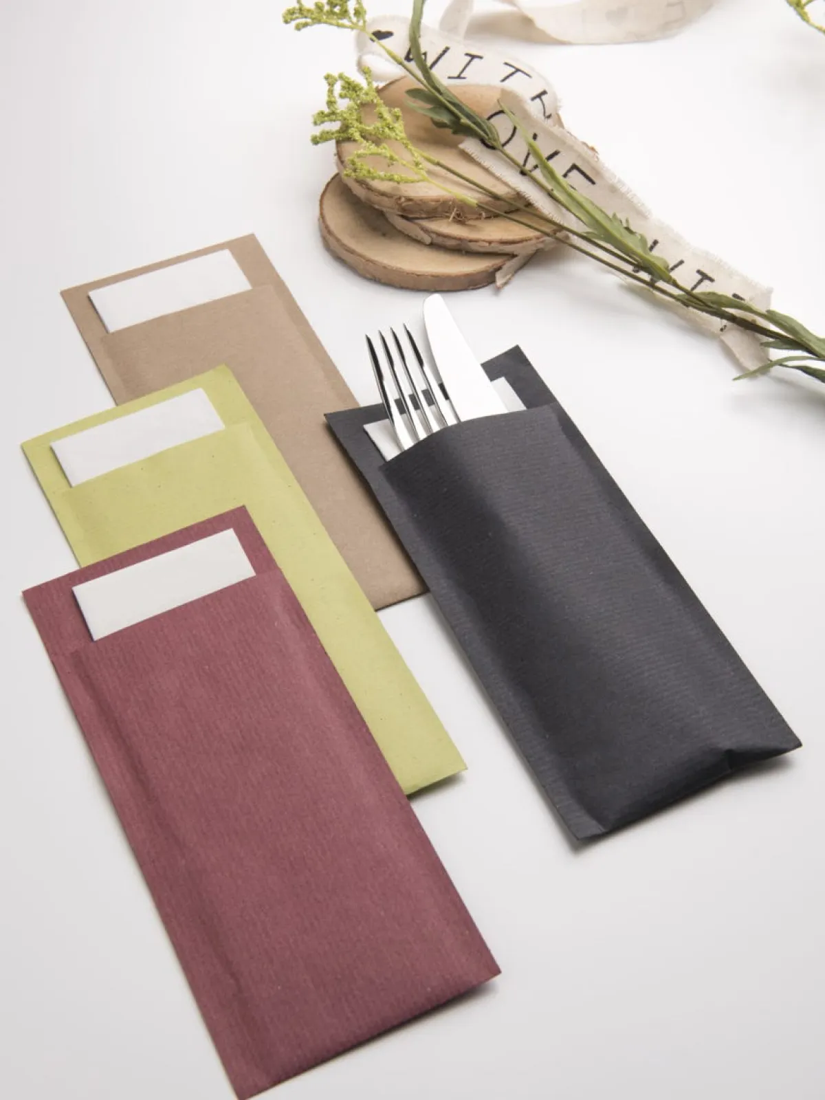 Pochette bordeaux ouate de cellulose 8,5x20 cm Ecoline (100 pièces) - Aucune Hot