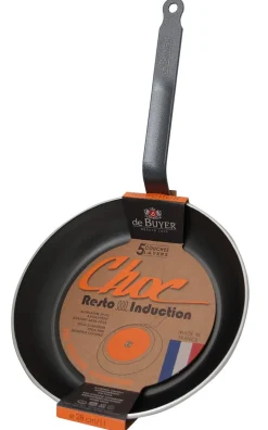 DE BUYER Poêle rond aluminium Revêtement anti-adhésif Ø 20 cm Choc Resto Induction Hot