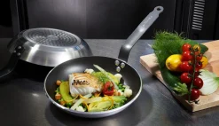 DE BUYER Poêle rond aluminium Revêtement anti-adhésif Ø 24 cm Choc Resto Induction Discount