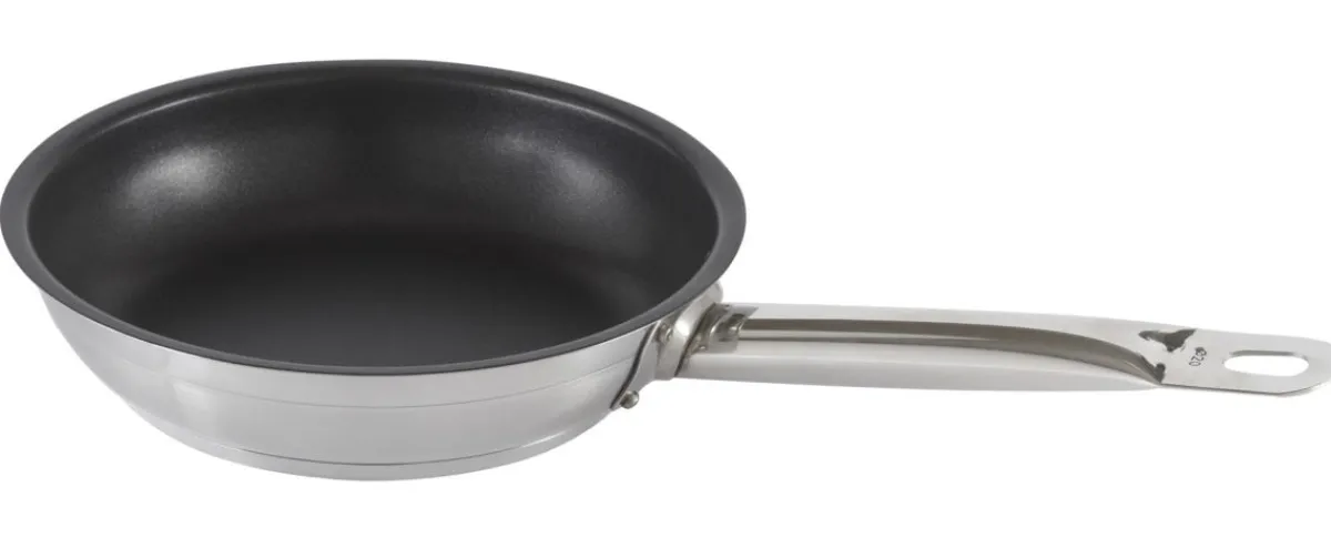 PRO.COOKER Poêle rond inox Revêtement anti-adhésif Ø 24 cm 5,5 cm 2 L Qualiplus Online