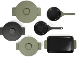 SERAX Poêle rond vert fonte d'acier Ø 26 cm 4,2 cm Surface Online