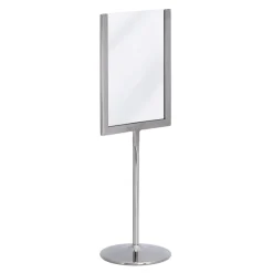 SECURIT Porte affiche de table a6 gris Ø 9 cm 31x11 cm Online