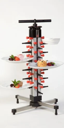 Porte-assiettes garnies sur table inox 24 assiettes maximum - PLATEMATE Clearance