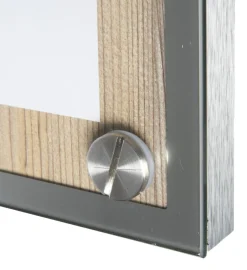 SECURIT Porte-menu rectangulaire brun 4 pages Glass Star