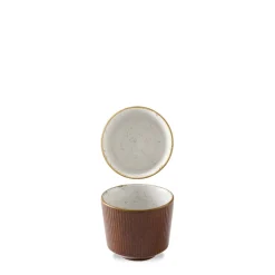 Pot a frites rond brun porcelaine vitrifiée Ø 9,5 cm Stonecast Natural - CHURCHILL