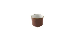 Pot a frites rond brun porcelaine vitrifiée Ø 9,5 cm Stonecast Natural - CHURCHILL