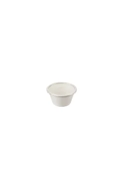 Pot bagasse blanc Ø 11,5 cm 6,6 cm Oxstal (450 pièces) - PRO.MUNDI New