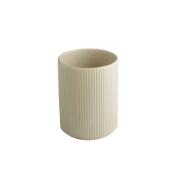 Pot haut rond beige porcelaine Ø 12,5 cm The Grid - APS Online