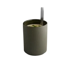 Pot haut rond marron porcelaine Ø 12,5 cm The Grid - APS Best