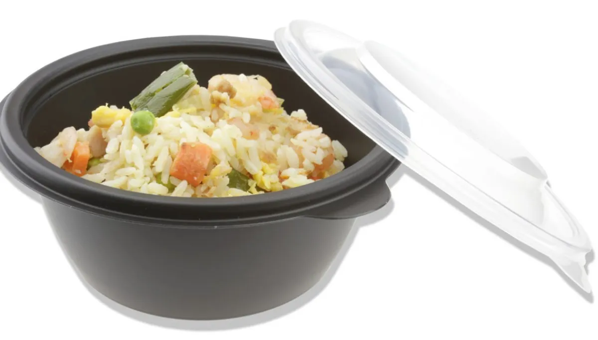 Aucune Pot rond noir Ø 13,3 cm 5,3 cm 37,5 cl Fast Pac (50 pièces) Clearance
