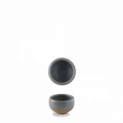 CHURCHILL Pot à sauce rond gris porcelaine vitrifiée Ø 6 cm Emerge Seatle