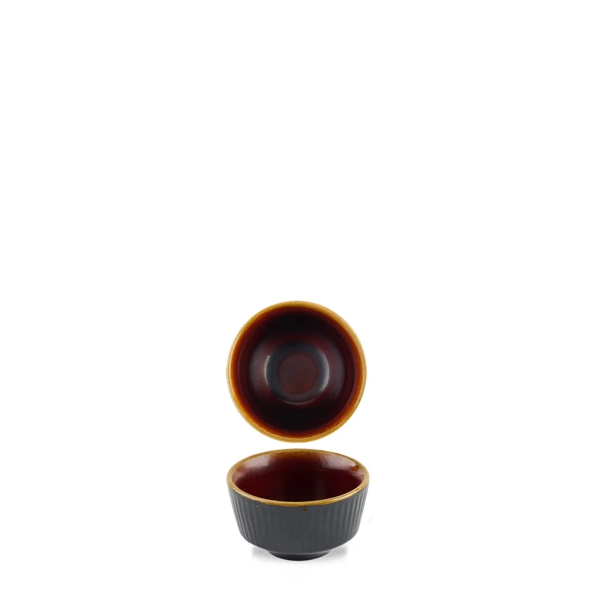Pot à sauce rond Tokyo Black porcelaine vitrifiée Ø 8 cm Nourish Tokyo - CHURCHILL Online