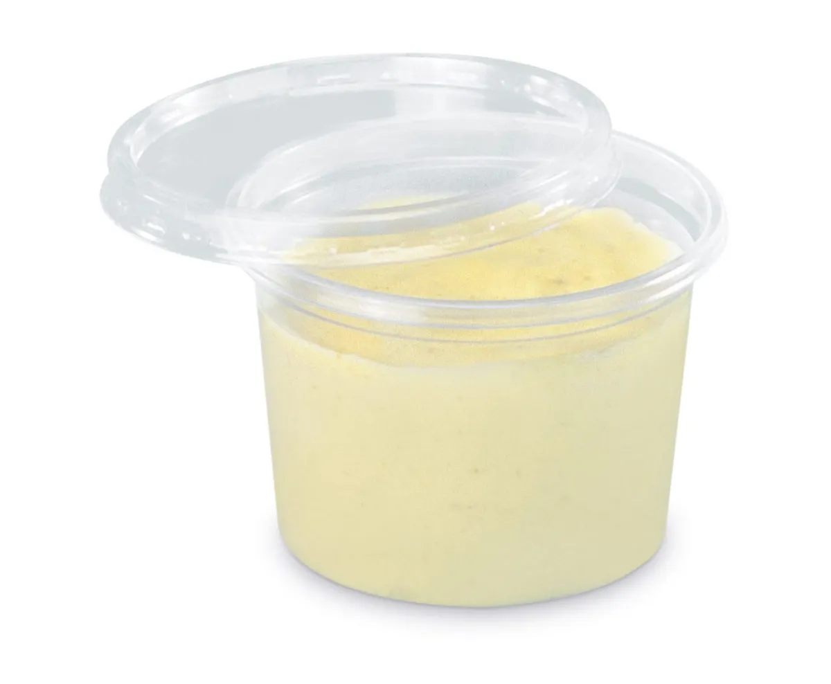 Pot à sauce rond transparent Ø 7,3 cm 4,9 cm 10 cl (100 pièces) - ALPHAFORM Outlet