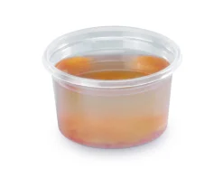 Pot à sauce rond transparent Ø 7,3 cm 4 cm 8 cl (100 pièces) - ALPHAFORM
