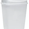 Poubelle couvercle basculant plastique 35 L blanc - ROSSIGNOL Best