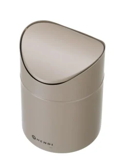 Poubelle de table couvercle pivotant beige acier Ø 120 cm 16,5 cm Uniq - HENDI Sale