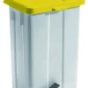 Poubelle à pédale plastique 50 L blanc - GILAC Outlet