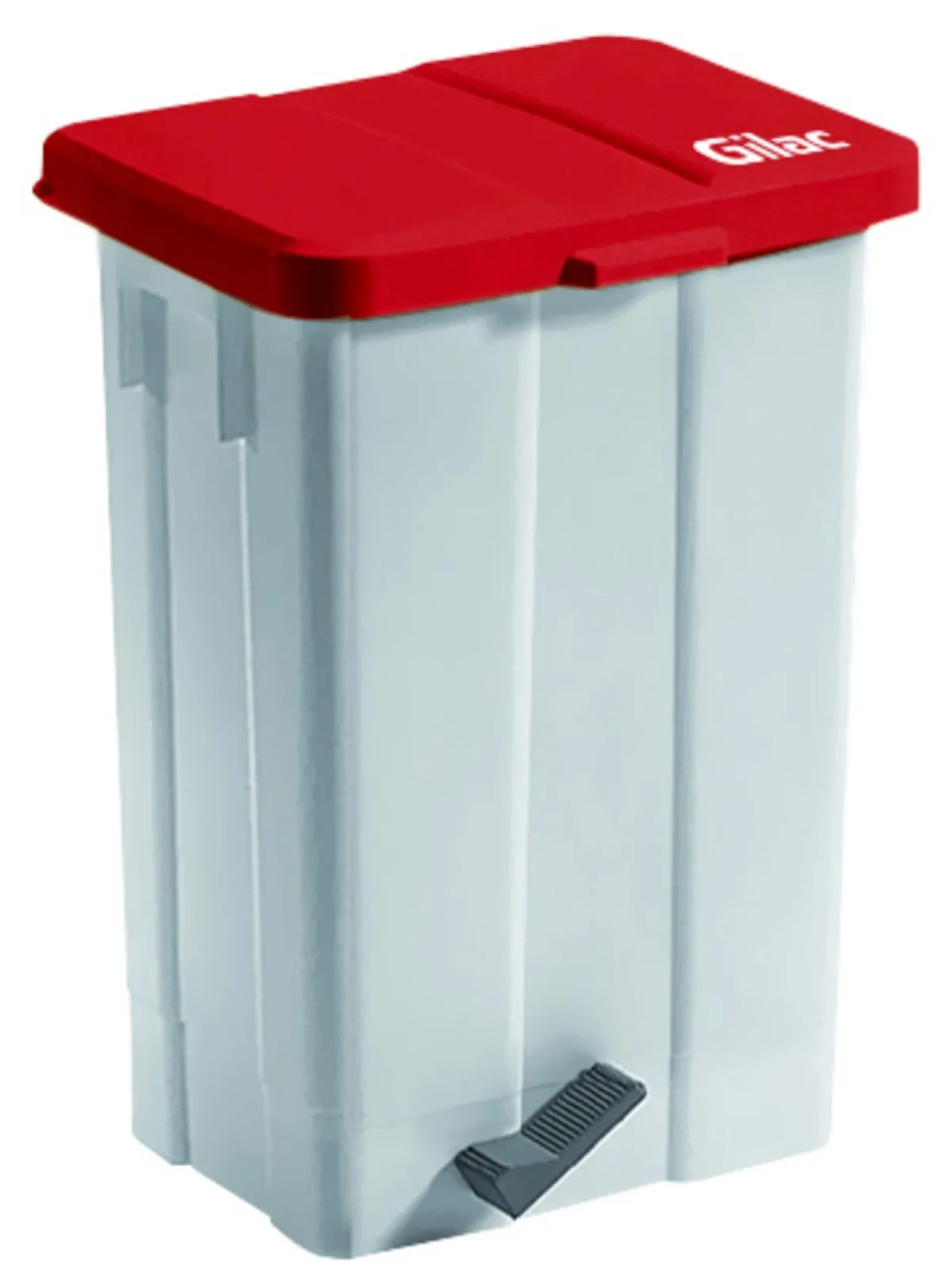 GILAC Poubelle à pédale plastique 50 L blanc Discount