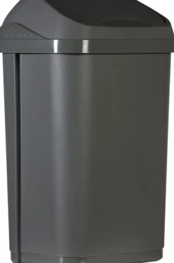 Poubelle plastique 10 L gris - PROBBAX