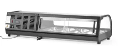 Presentoir sushi refrig 42l noir froid positif 42 L 4 bacs - HENDI Discount