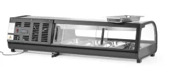 Presentoir sushi refrig 42l noir froid positif 42 L 4 bacs - HENDI Discount