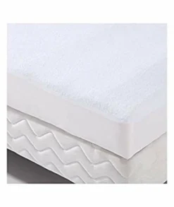 Protège matelas éponge PU blanc 190x80 cm 100 g/cm² coton - Aucune Outlet