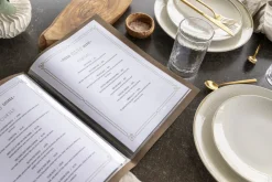 Protège-menu A4 marron Nature - SECURIT Hot