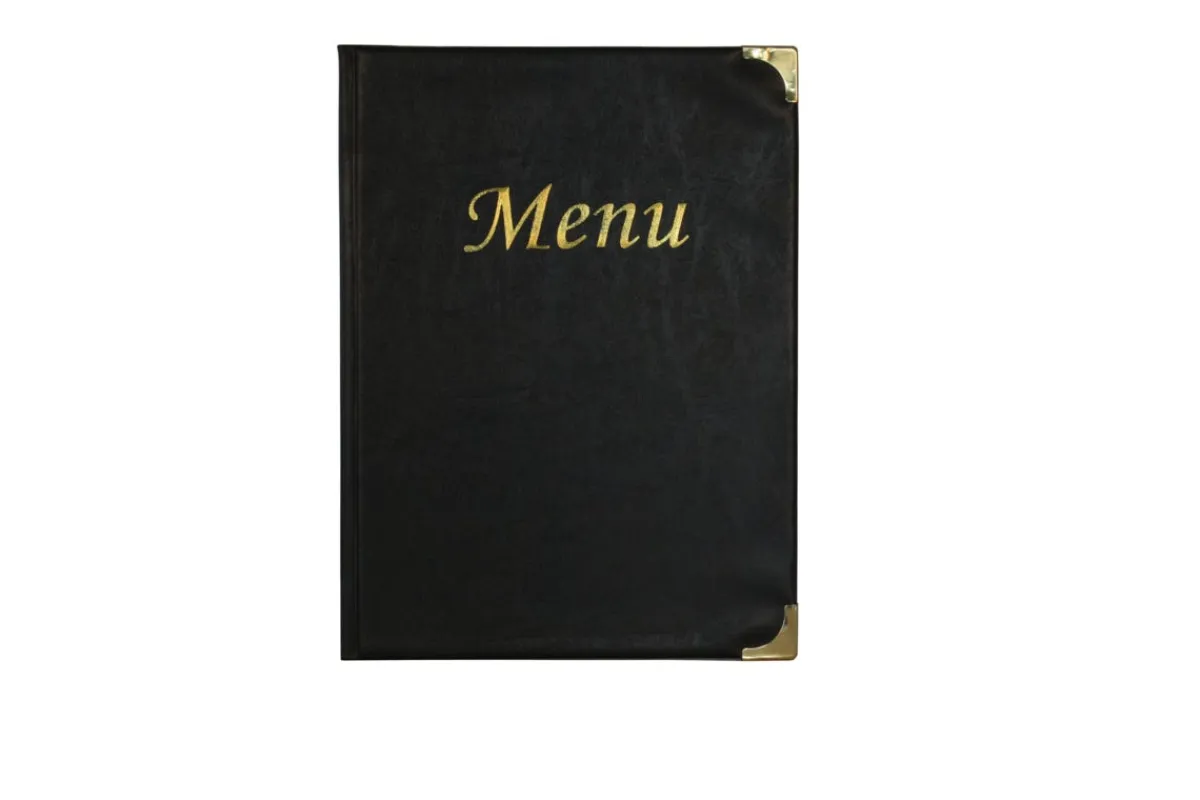 Protège-menu A4 rectangulaire noir 10 vues ajoutables Basic - SECURIT Online