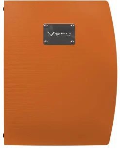 SECURIT Protège-menu A4 rectangulaire orange 4 vues ajoutables Rio Best