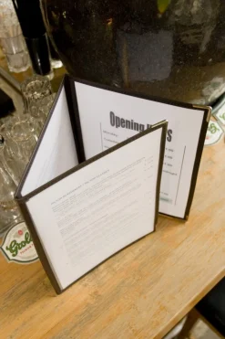 Protège-menu rectangulaire transparent (3 pièces) - SECURIT Online