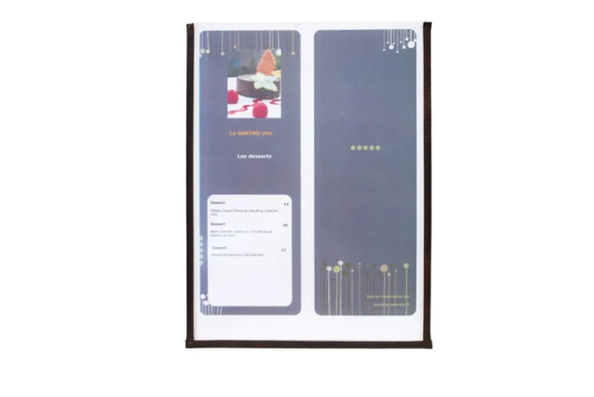 SECURIT Protège-menu rectangulaire transparent (3 pièces) New