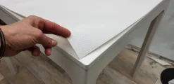 Protège-table caoutchouc carré blanc 80x80 cm Bulgom - SONOLYS Sale