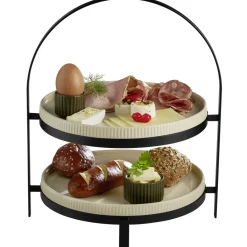 Présentoir à assiettes diamètre 26cm métal noir Ø 26,5 cm 35,5x29,5 cm The Grid - APS Discount