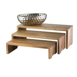 TABLECRAFT Présentoir brun acacia 56 cm (3 pièces) New