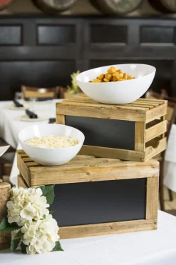 TABLECRAFT Présentoir brun bois 49 cm (3 pièces)