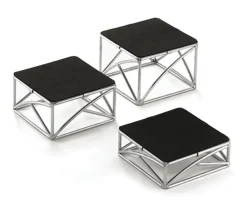 Présentoir carré noir acier 15 cm (3 pièces) - TABLECRAFT