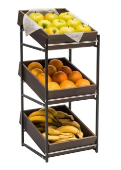 Présentoir gn1/2 3 niveaux bois 29,5x34x68,5 cm Dolomiti - ZEPE Best