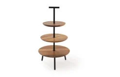 Présentoir à pâtisserie noyer Ø 32,5 cm 58,4 cm Alto - CRASTER Outlet