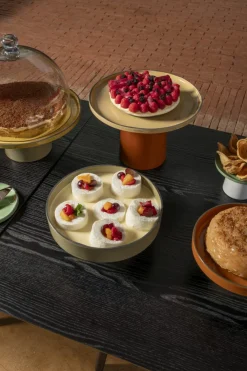 REVOL Présentoir à pâtisserie porcelaine culinaire cannelle Ø 23 cm 10 cm  Caractère Hot