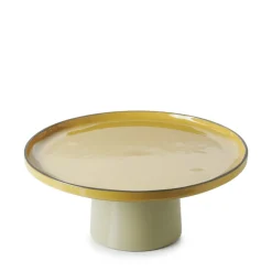 REVOL Présentoir à pâtisserie porcelaine culinaire curcuma Ø 33 cm 14 cm  Caractère Discount