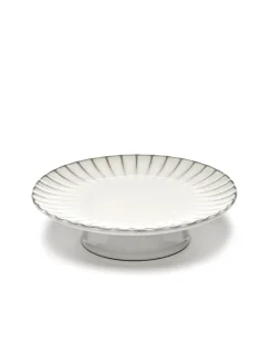 SERAX Présentoir à pâtisserie rond blanc grès émaillé Ø 24 cm Inku