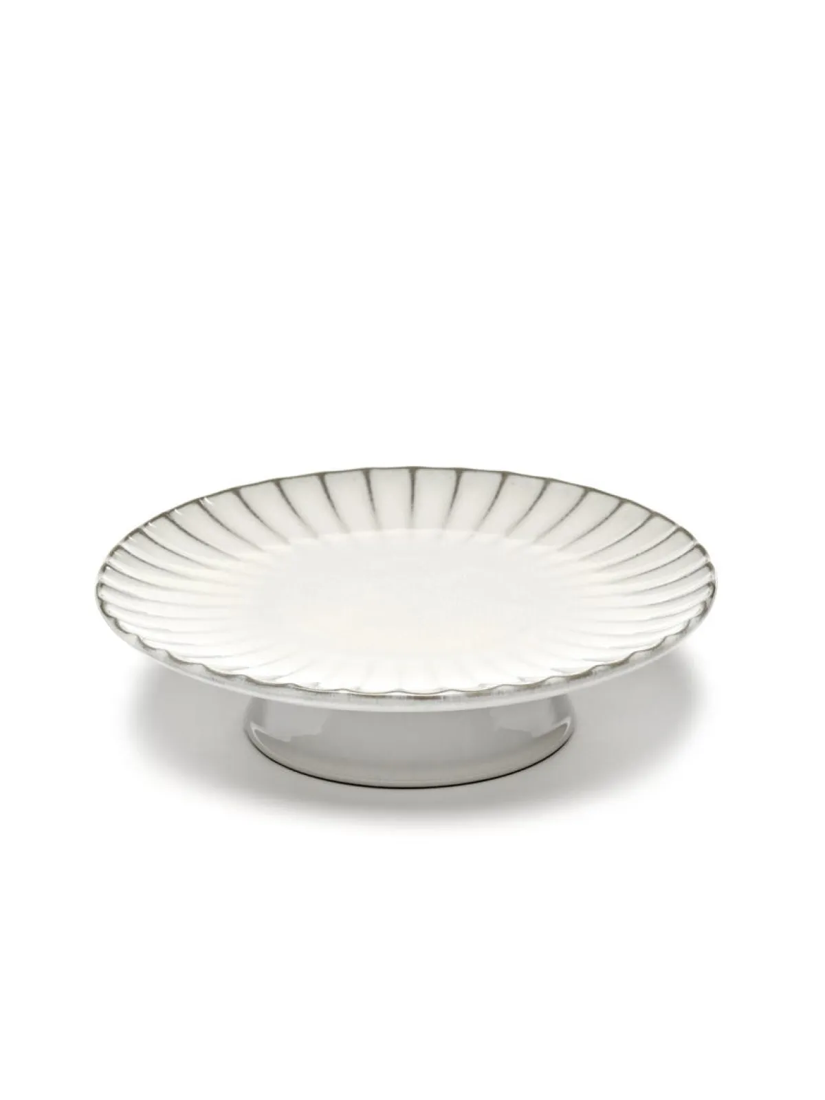 SERAX Présentoir à pâtisserie rond blanc grès émaillé Ø 24 cm Inku