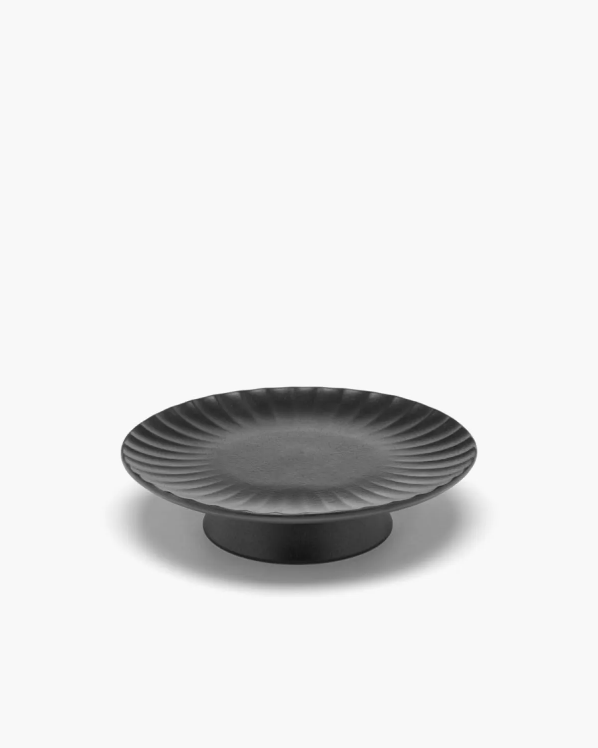 SERAX Présentoir à pâtisserie rond noir grès émaillé Ø 24 cm Inku
