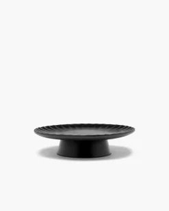 SERAX Présentoir à pâtisserie rond noir grès émaillé Ø 24 cm Inku