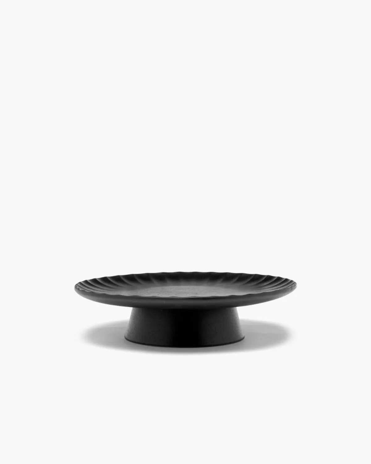 SERAX Présentoir à pâtisserie rond noir grès émaillé Ø 24 cm Inku